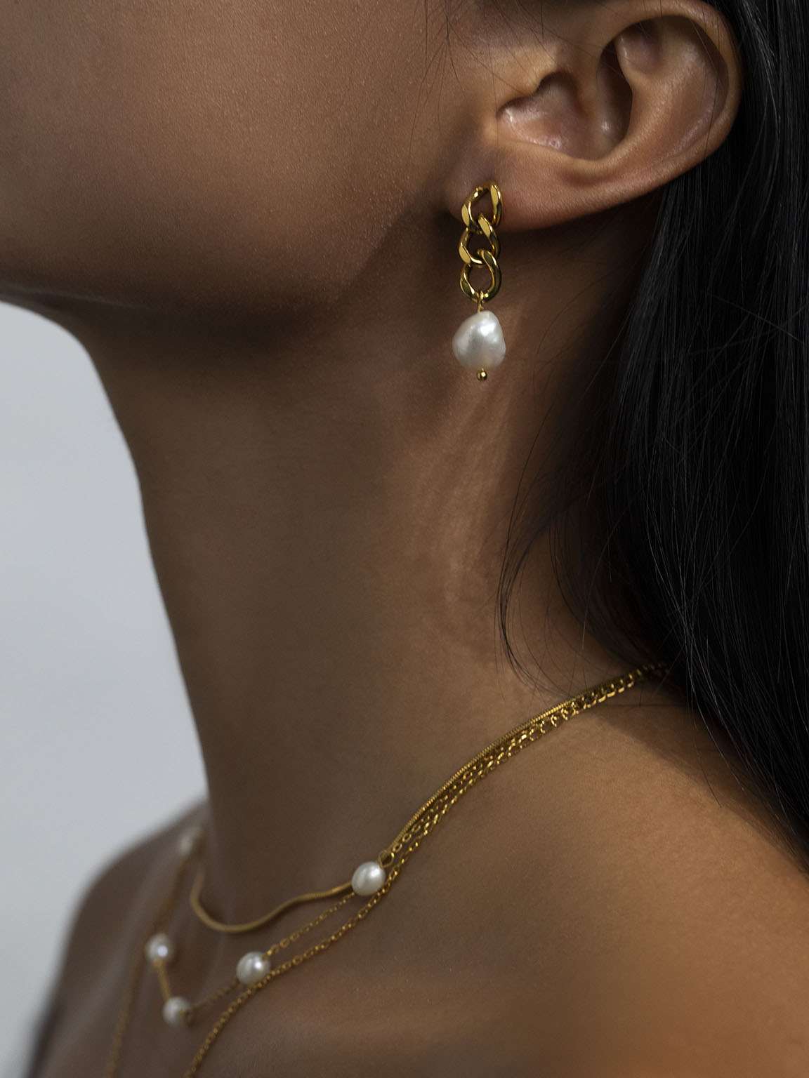 Sunset Pearl Ohrringe Gold - Dorose | Wasserfester Schmuck, 18K vergoldet