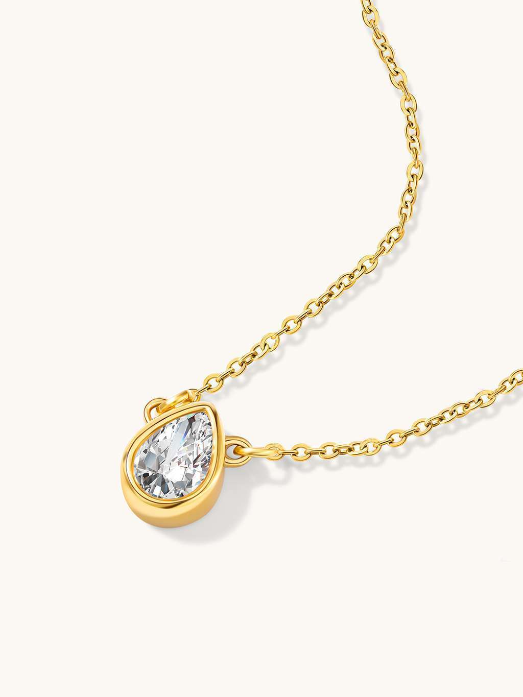 Tear Dorp Halskette Gold - Dorose | Wasserfester Schmuck, 18K vergoldet