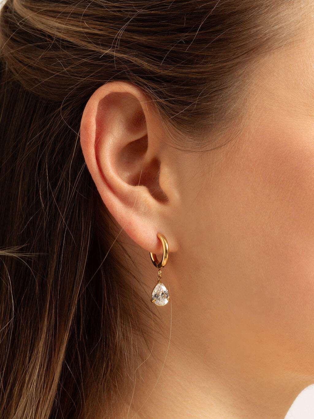 Tear Hoop Ohrringe Gold - Dorose | Wasserfester Schmuck, 18K vergoldet