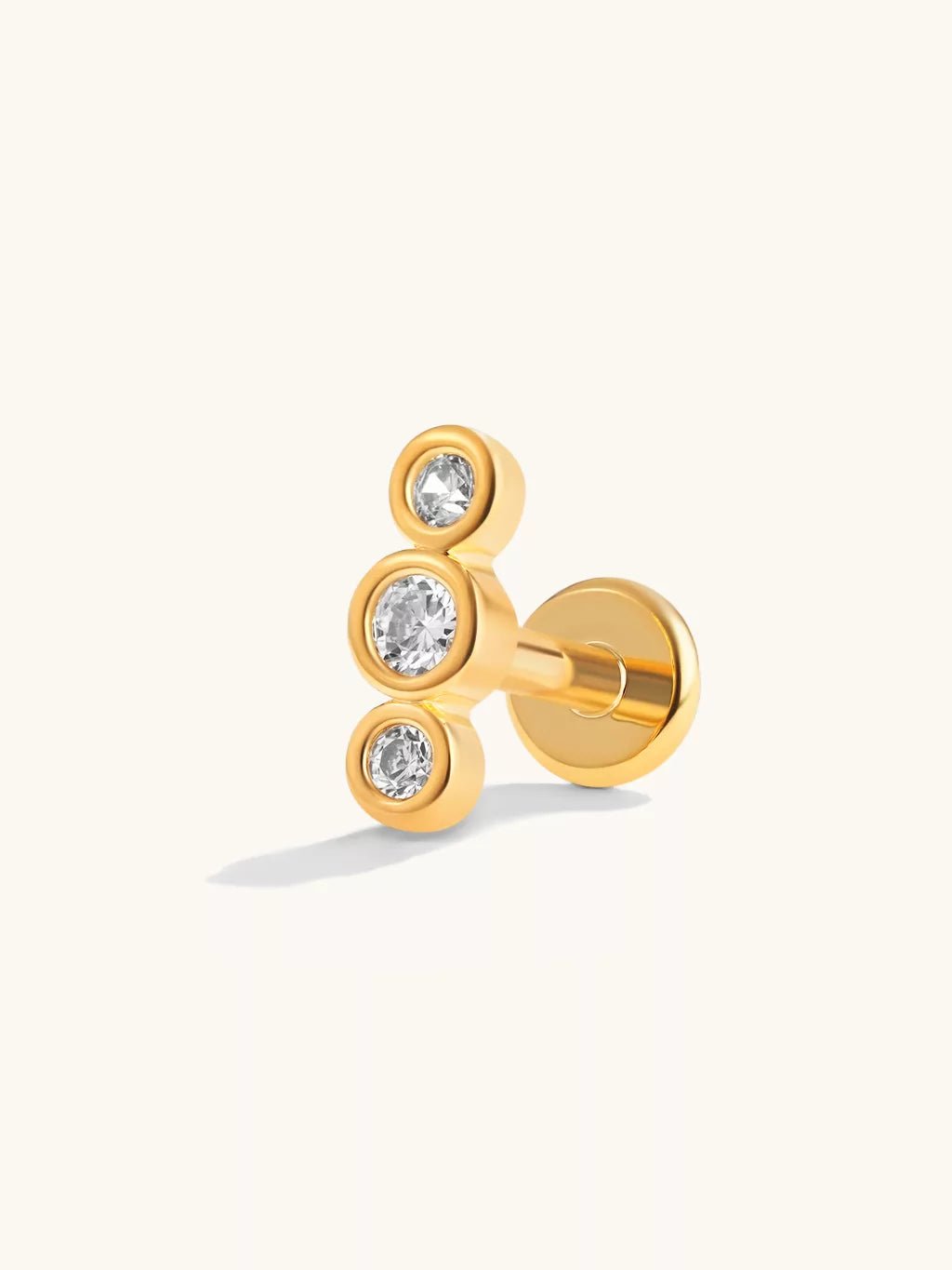 Three Shine Piercing Gold - Dorose | Wasserfester Schmuck, 18K vergoldet