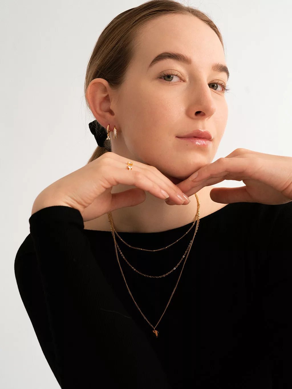 Together Ohrringe Gold 8mm - Dorose | Wasserfester Schmuck, 18K vergoldet