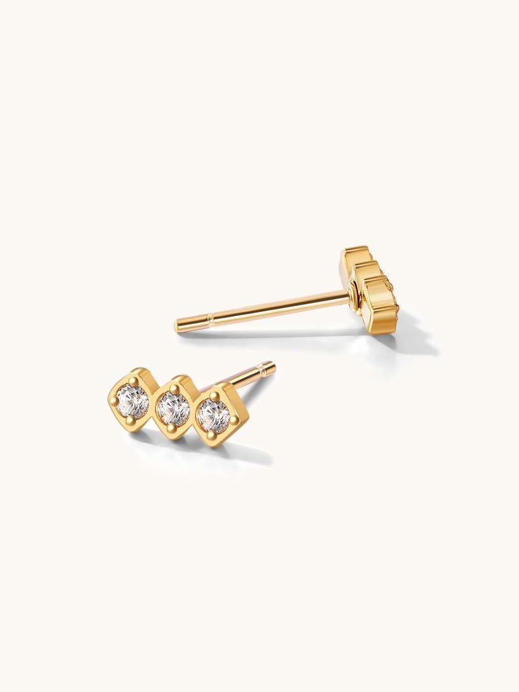 Trio Spark Ohrringe Gold - Dorose | Wasserfester Schmuck, 18K vergoldet