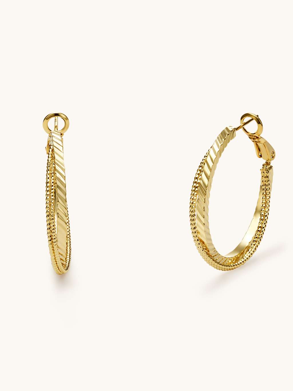 Twist Creolen Ohrringe Gold - Dorose | Wasserfester Schmuck, 18K vergoldet