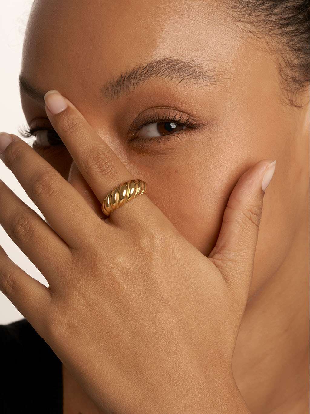 Twista Dome Ring Gold - Dorose | Wasserfester Schmuck, 18K vergoldet