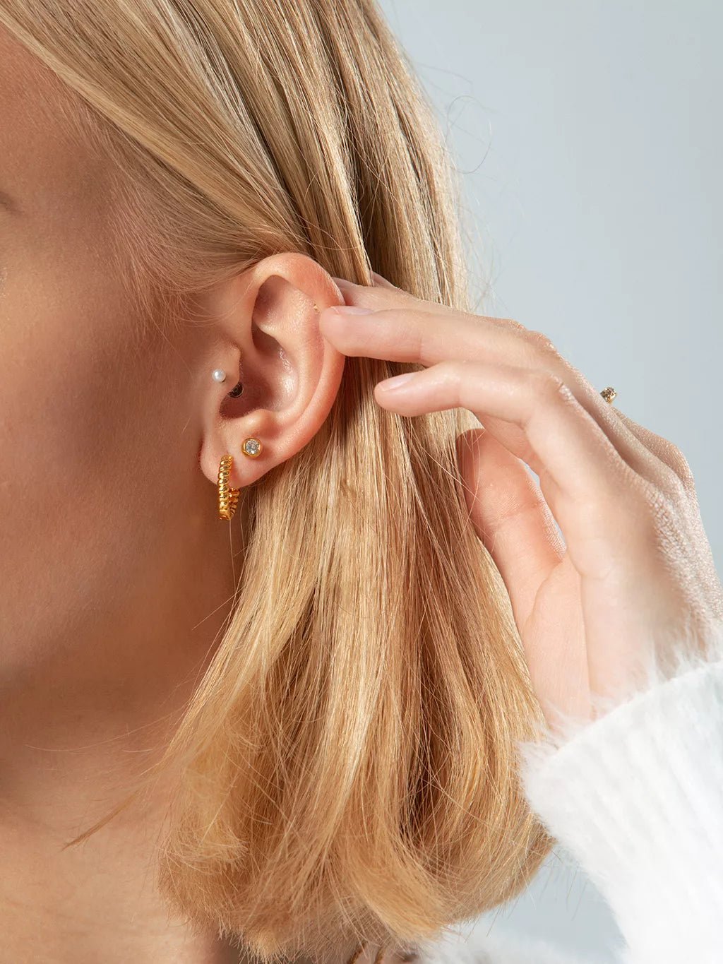 Twisted Creole Ohrringe Gold & Silber 11mm - Dorose | Wasserfester Schmuck, 18K vergoldet