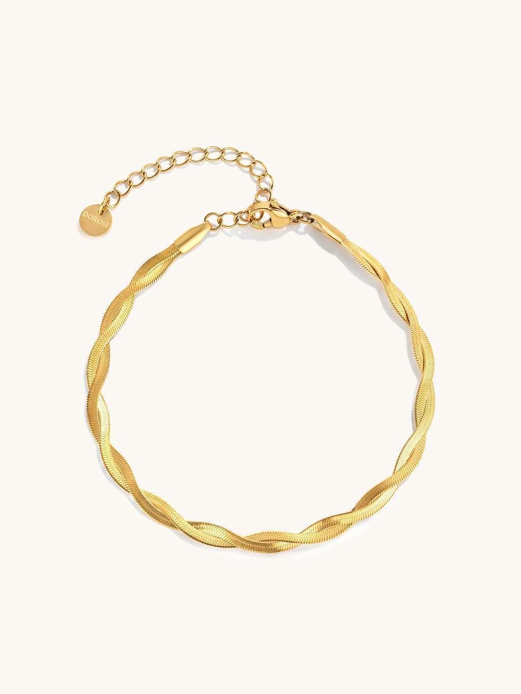Twisted Schlangen Armband Gold - Dorose | Wasserfester Schmuck, 18K vergoldet