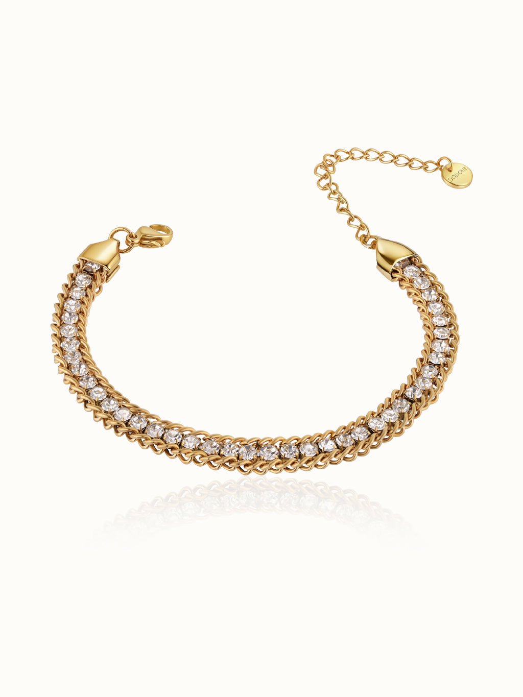 Twisted Sparkling Tennis Armband Gold - Dorose | Wasserresistent, kein Verfärben