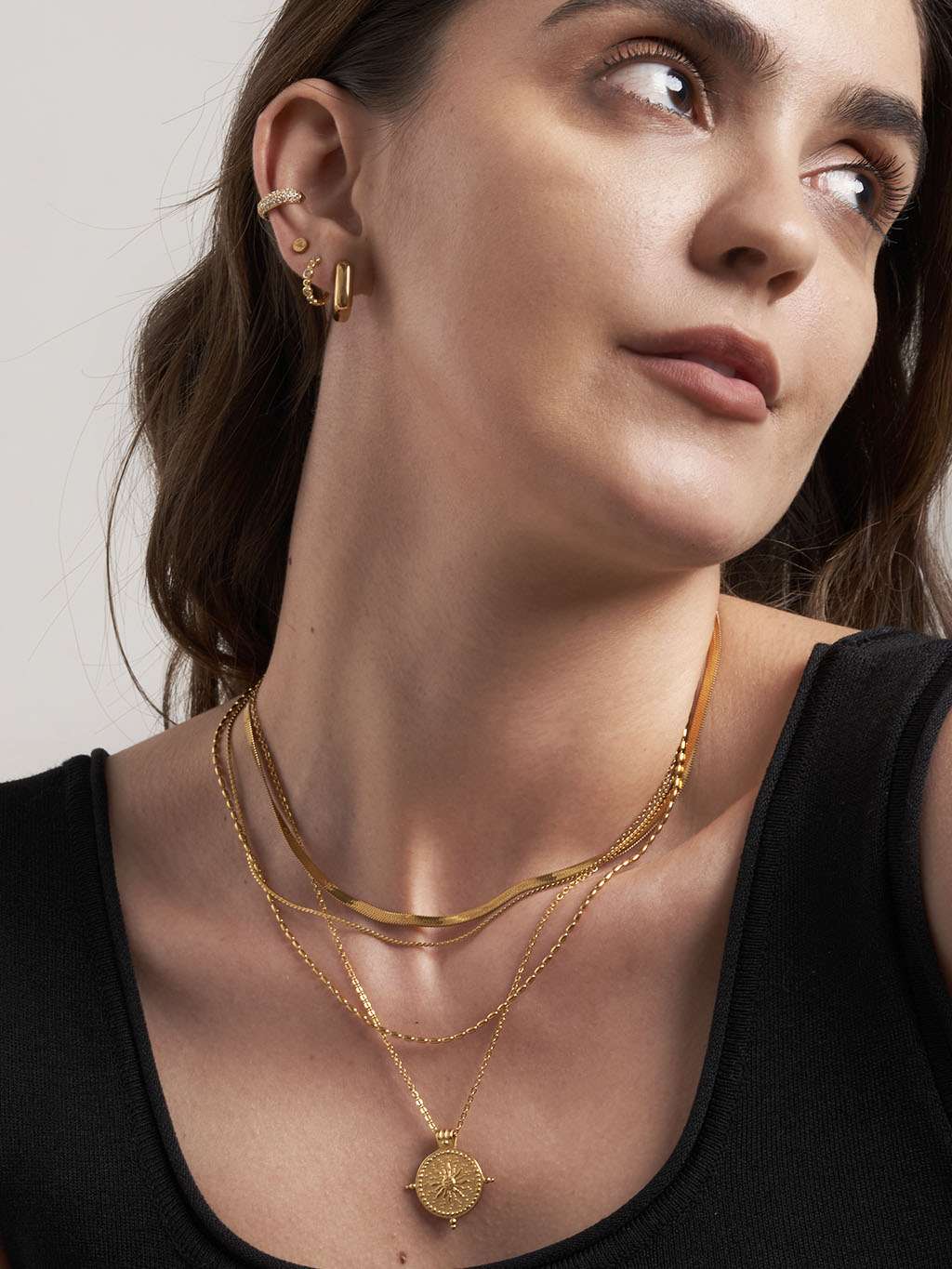 Verdrehte Eleganz - Exquisite Doppelketten mit Weizenkorn - Dorose | Wasserfester Schmuck, 18K vergoldet