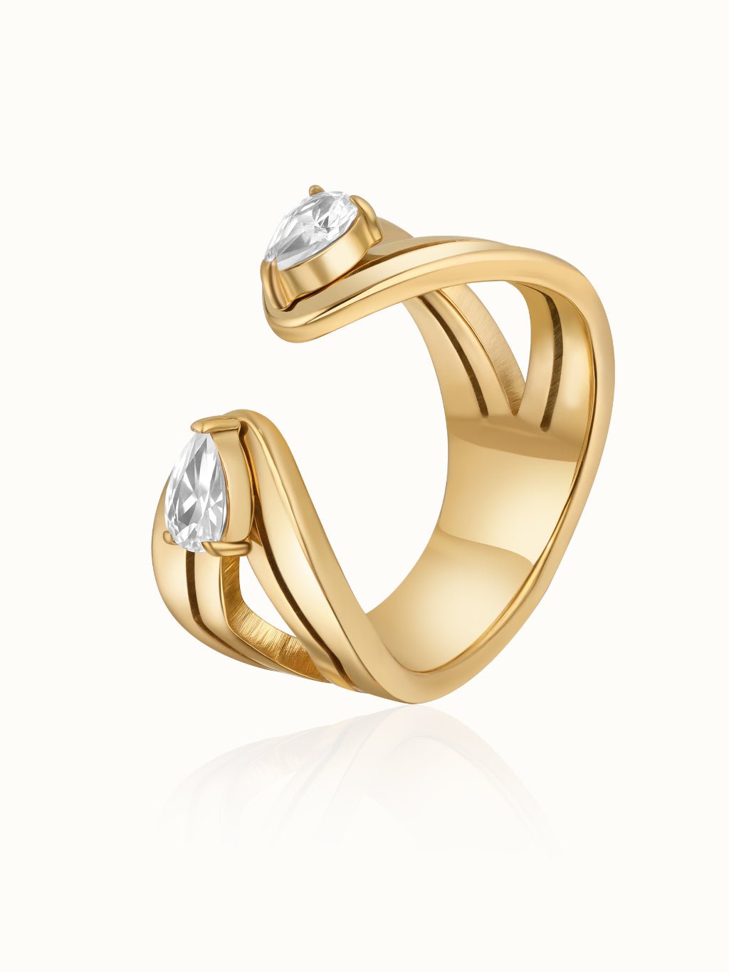 Vintage Floating Gem Ring Gold - Dorose | Wasserresistent, kein Verfärben