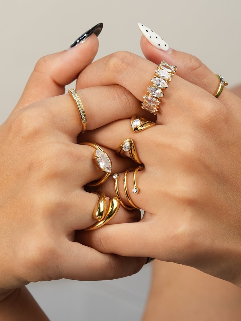 Vintage Floating Gem Ring Gold - Dorose | Wasserresistent, kein Verfärben