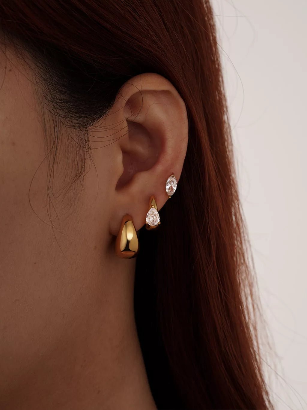 Water Drop Ohrringe Gold - Dorose | Wasserfester Schmuck, 18K vergoldet