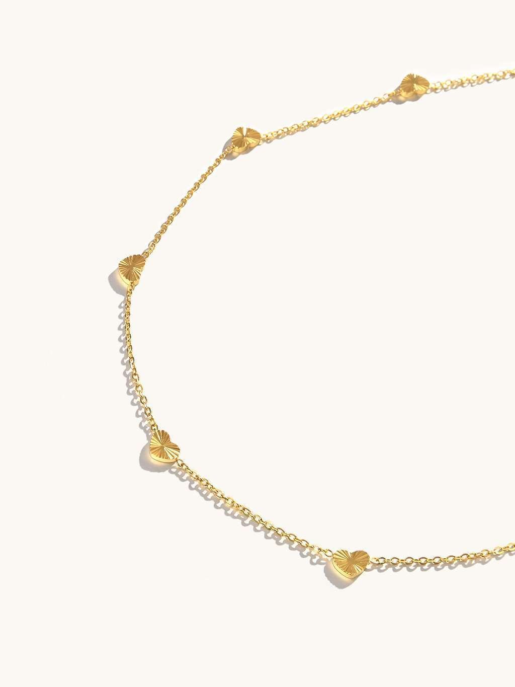 Wish Heart Halskette Gold - Dorose | Wasserfester Schmuck, 18K vergoldet
