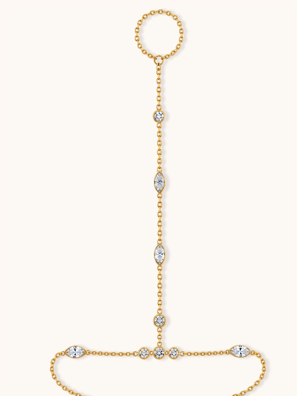 Zirkonia Ring - Armkette Gold - Dorose | Wasserresistent, kein Verfärben