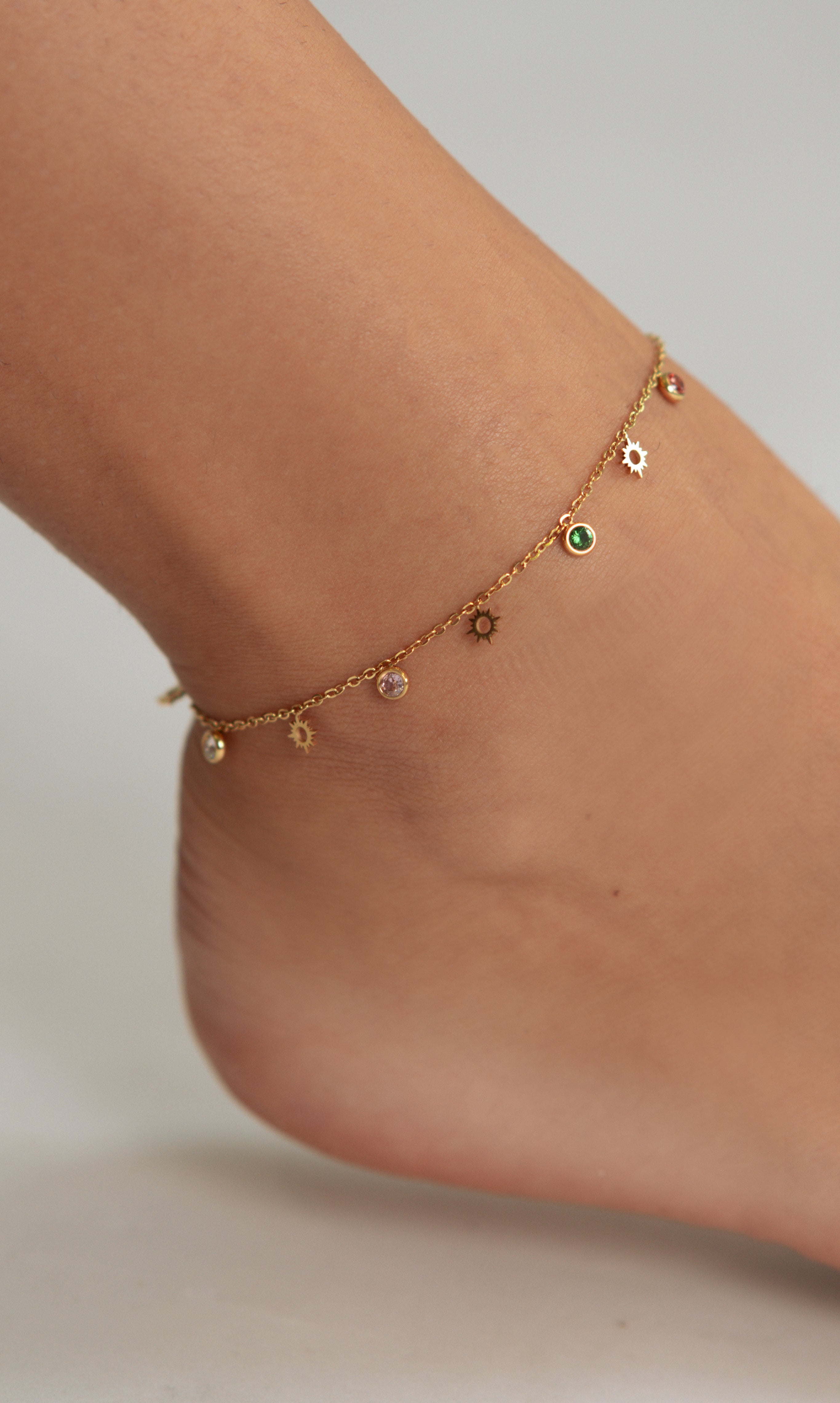 Fusskettchen - Dorose | Wasserfester Schmuck, 18K vergoldet