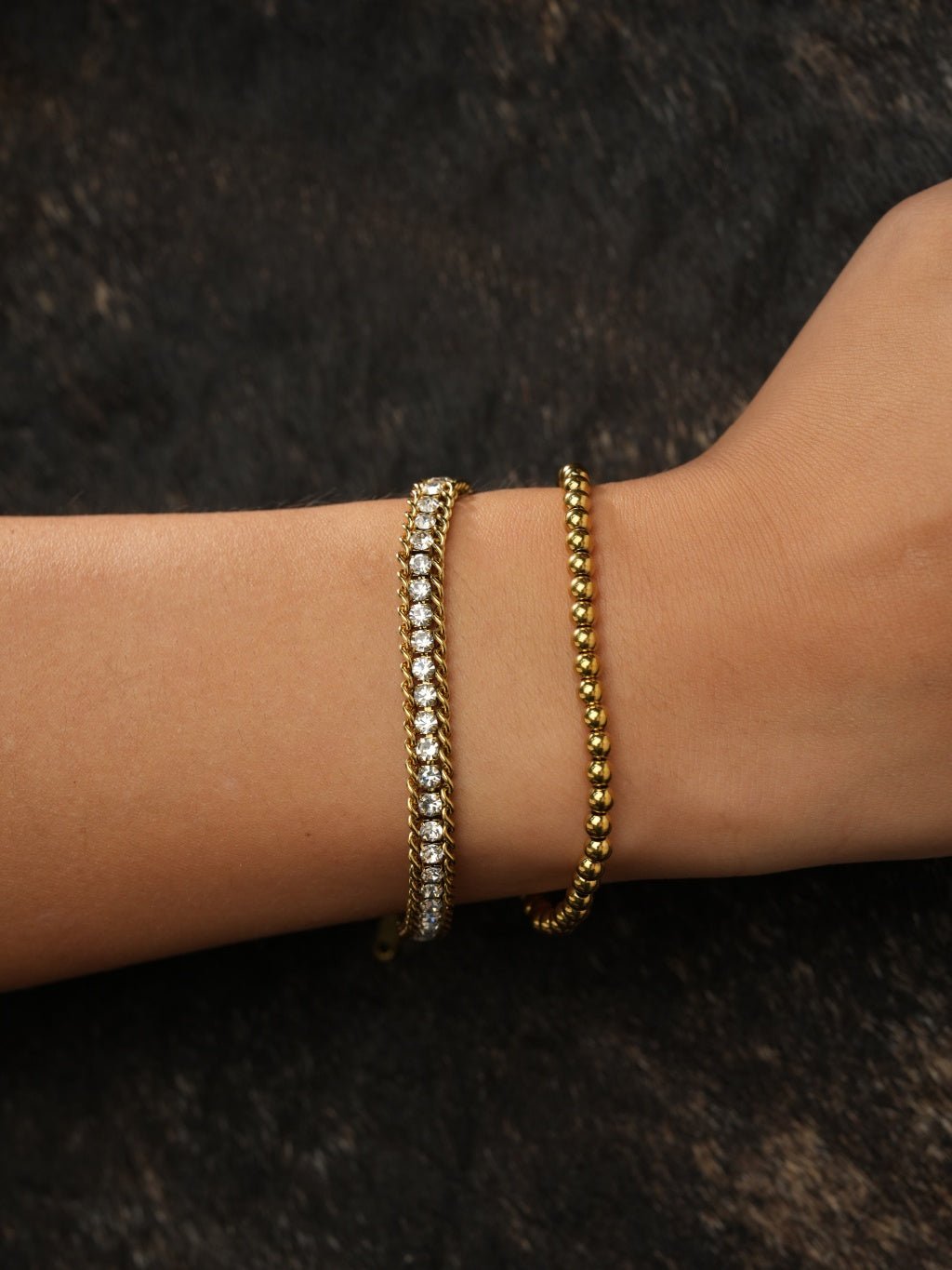 4mm Bead Armband Gold - Dorose | Wasserresistent, kein Verfärben