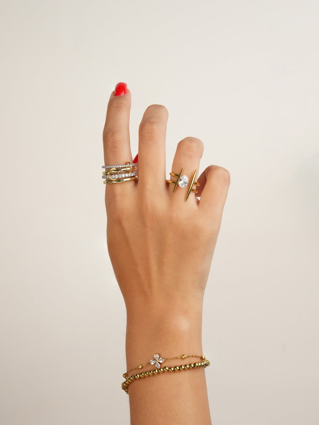 4mm Bead Armband Gold - Dorose | Wasserresistent, kein Verfärben