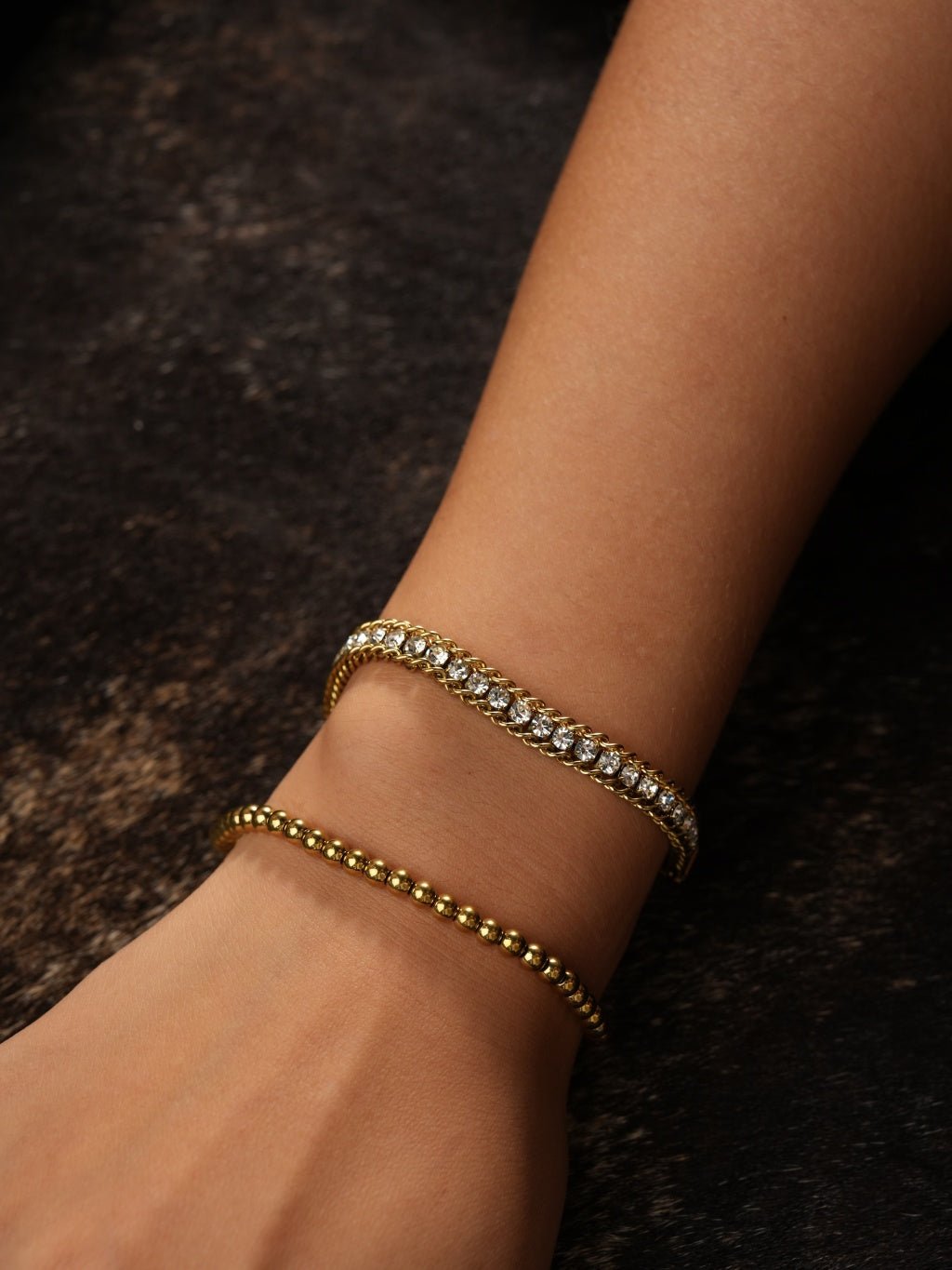 4mm Bead Armband Gold - Dorose | Wasserresistent, kein Verfärben