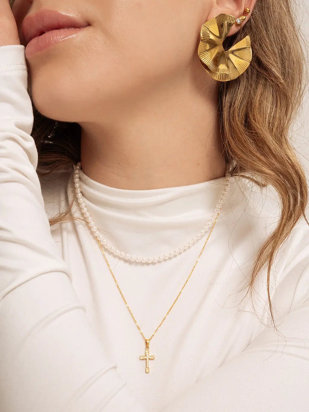 4mm Pearl Kette Gold - Dorose | Wasserfester Schmuck, 18K vergoldet