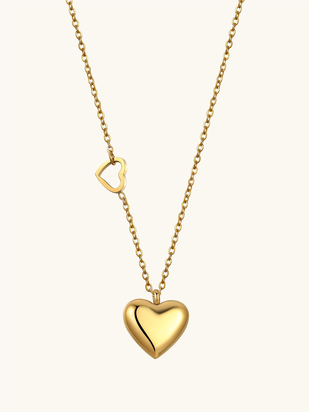 Double Heart Kette Gold