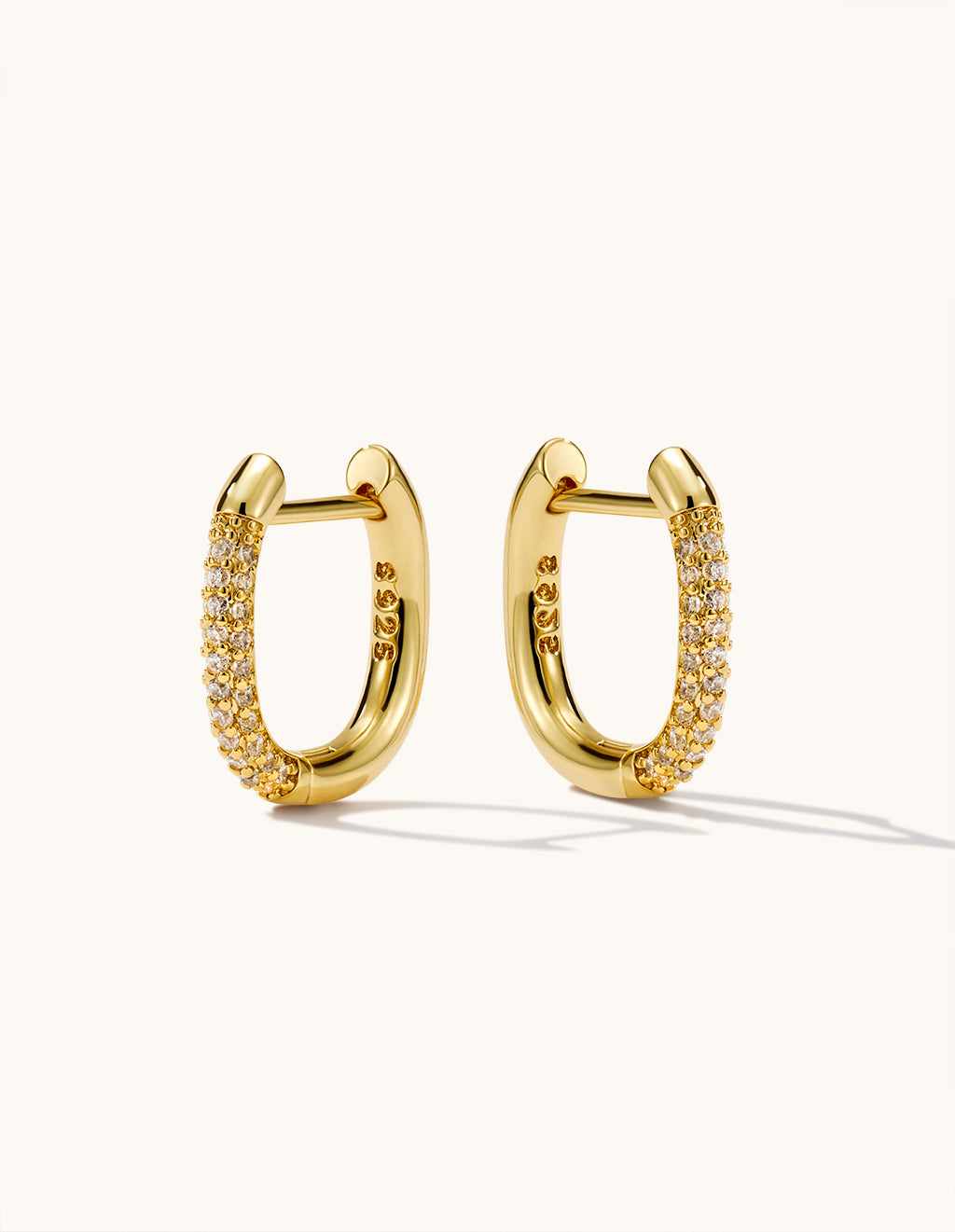 Square Hoop Ohrringe Gold Small