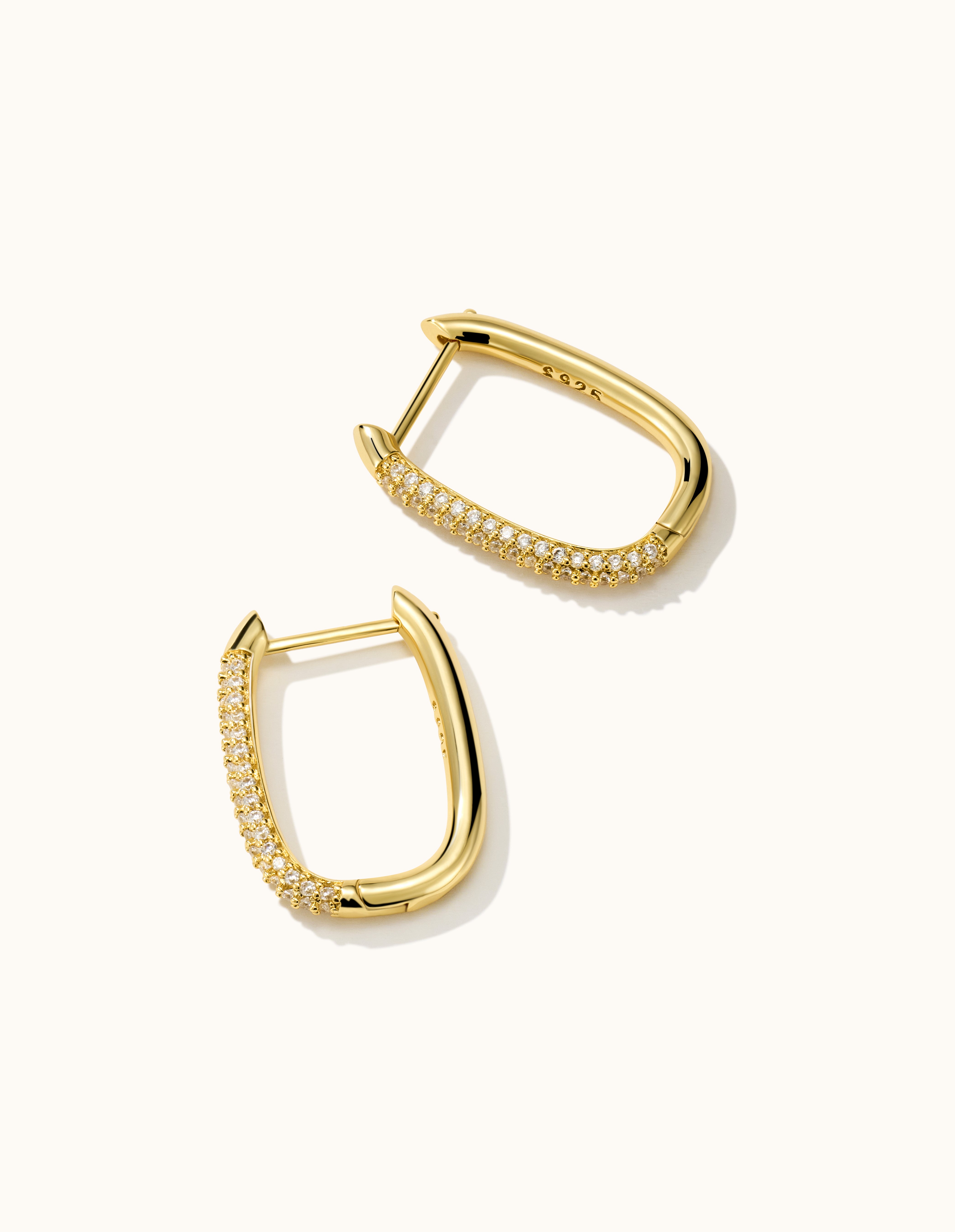 Square Hoop Ohrringe Gold Small