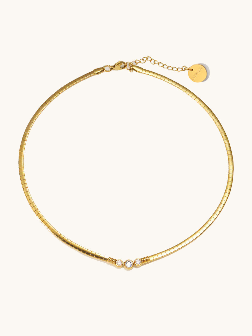 Flat Snake Choker Kette Gold