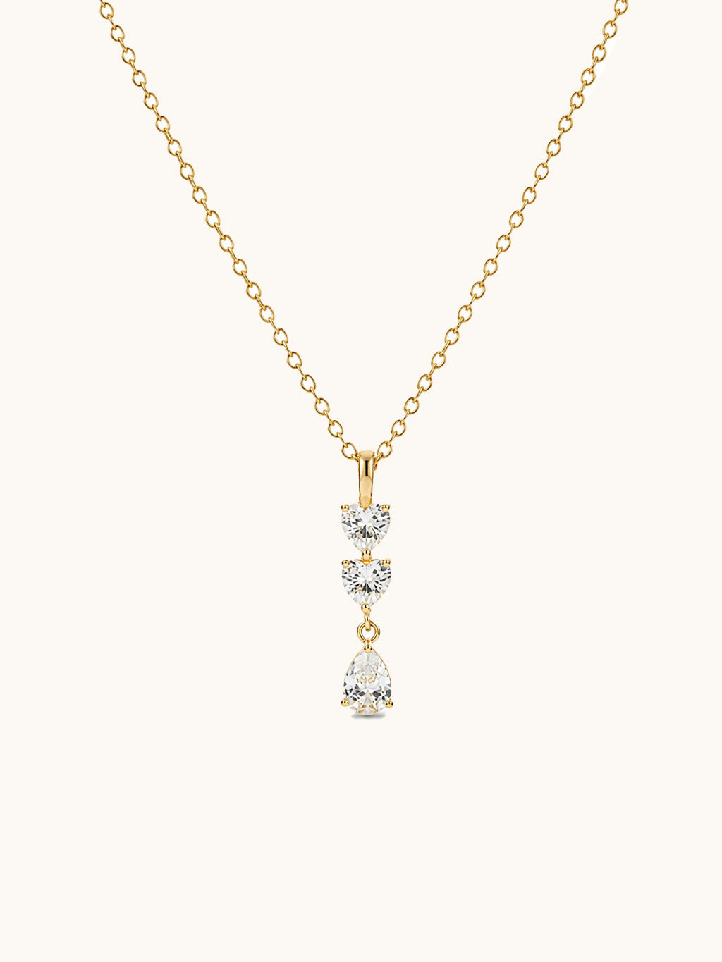 Falling Heart Halskette Gold