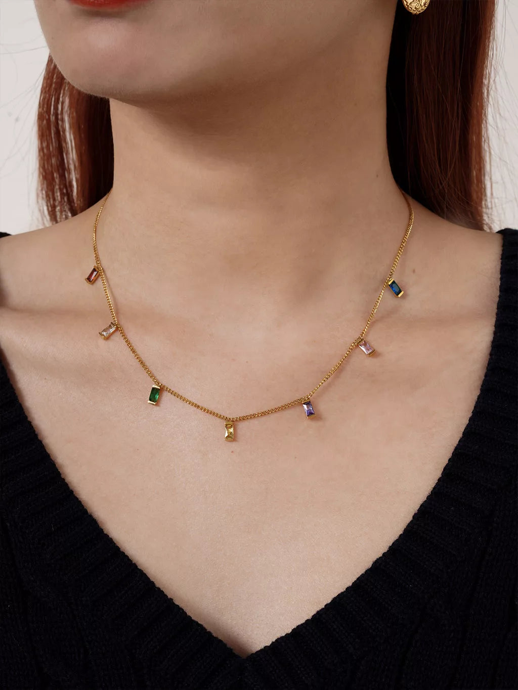 18K vergoldete Edelstahl Halskette für Damen - Wasserfester Schmuck - Geschenkidee -Hypoallergener Alltagsschmuck von Dorose