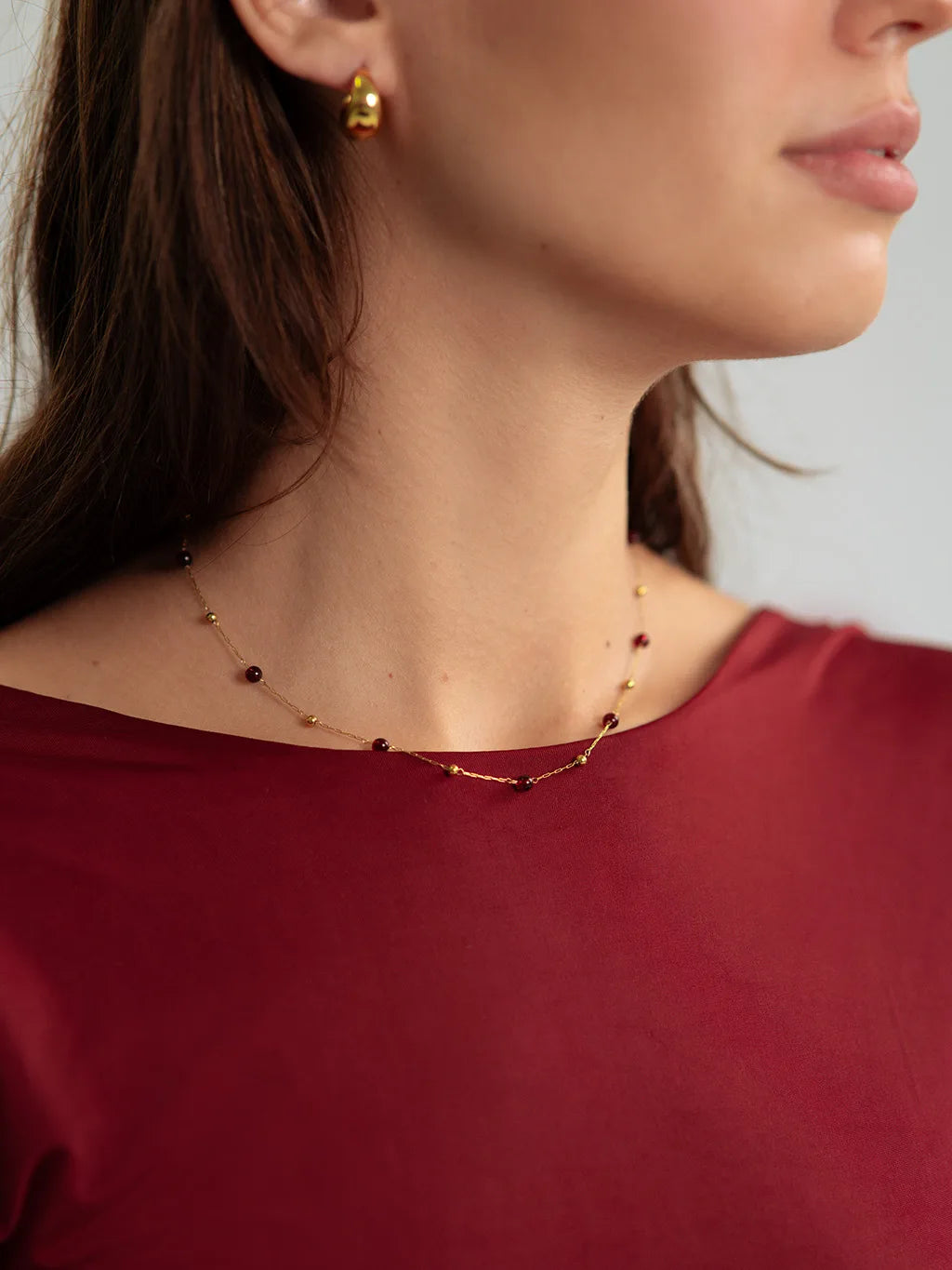 18K vergoldete Edelstahl Halskette für Damen - Wasserfester Schmuck - Geschenkidee -Hypoallergener Alltagsschmuck von Dorose