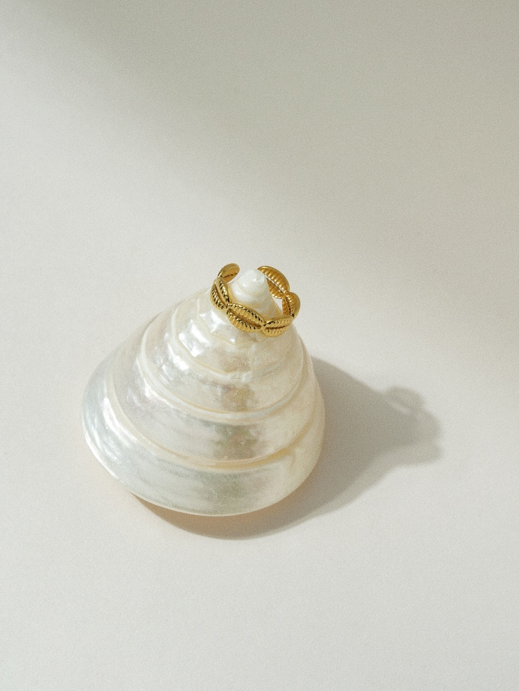 Muschel Ring Gold
