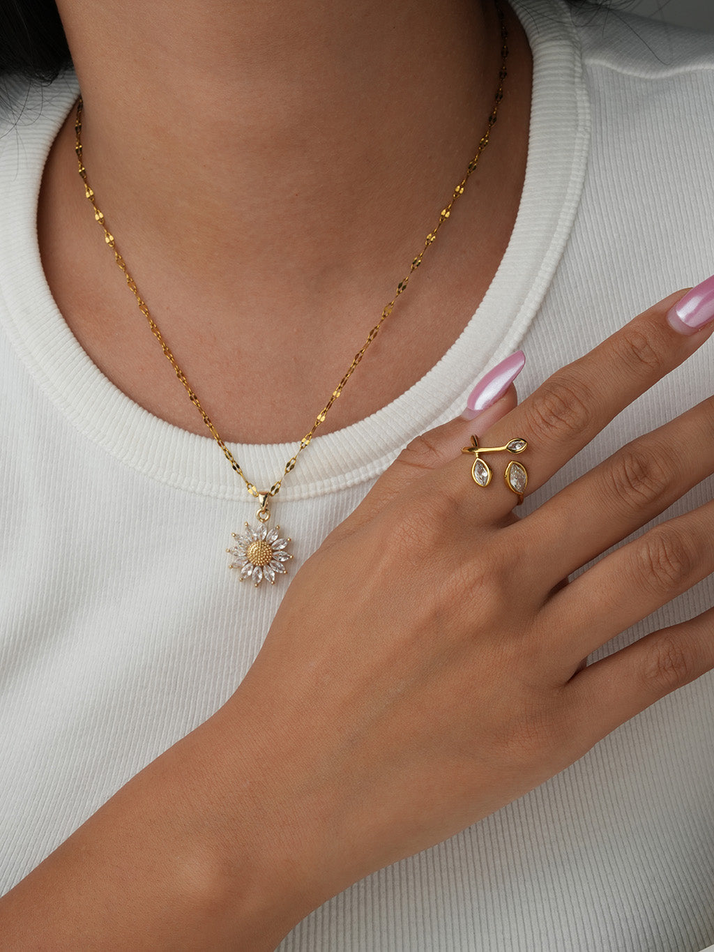 Blätter Ring Gold