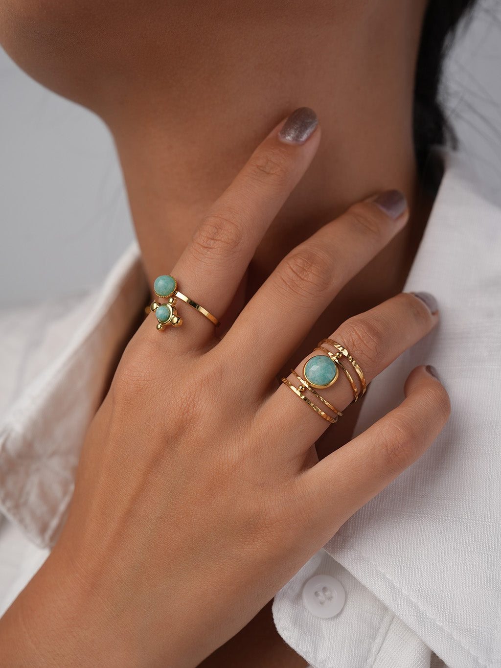 Ocean Crown Ring Gold