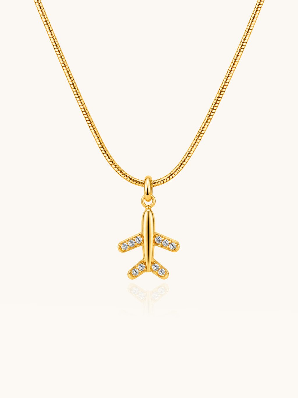 Airplane Zirkonia Halskette Gold - Dorose | Wasserresistent, kein Verfärben
