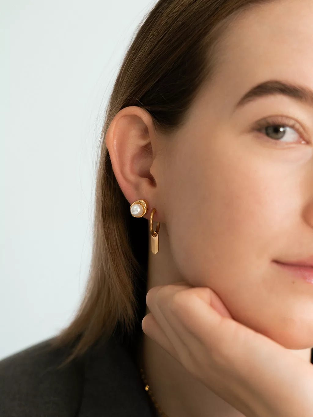 All - Match Pearl Ohrringe Gold - Dorose | Wasserfester Schmuck, 18K vergoldet