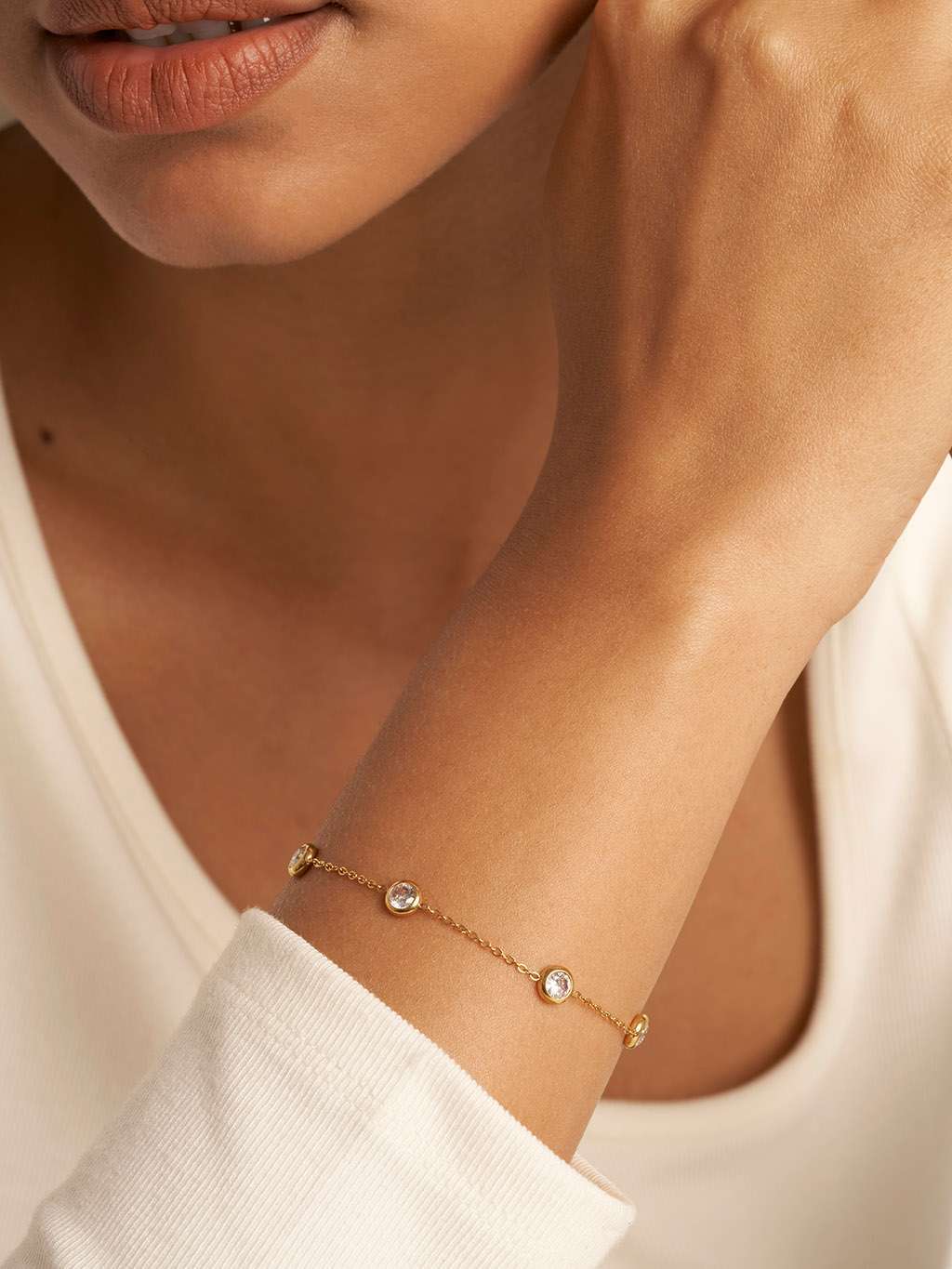 Armband Orient Zirkonia Gold & Silber - Dorose | Wasserfester Schmuck, 18K vergoldet