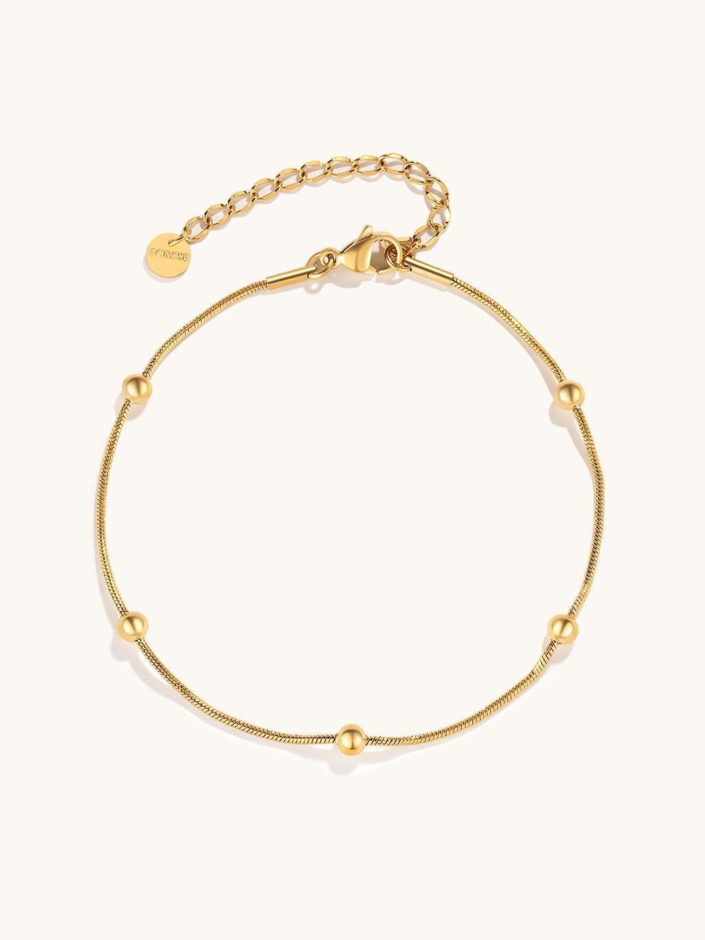 Basic Dotted Fußkette Gold - Dorose | Wasserfester Schmuck, 18K vergoldet