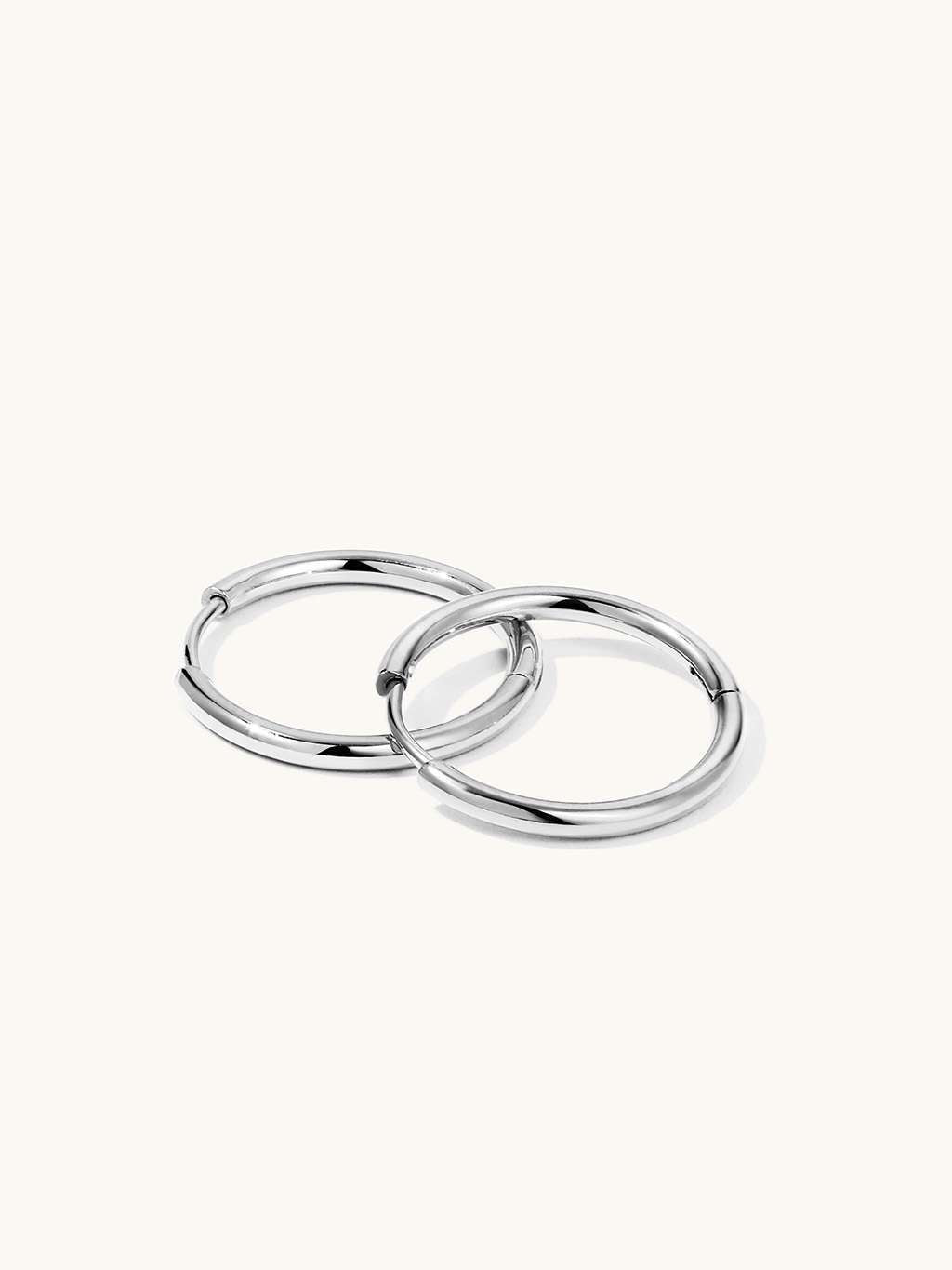 Blank Hoops Ohrringe Silber Large 16mm - Dorose | Wasserfester Schmuck, 18K vergoldet