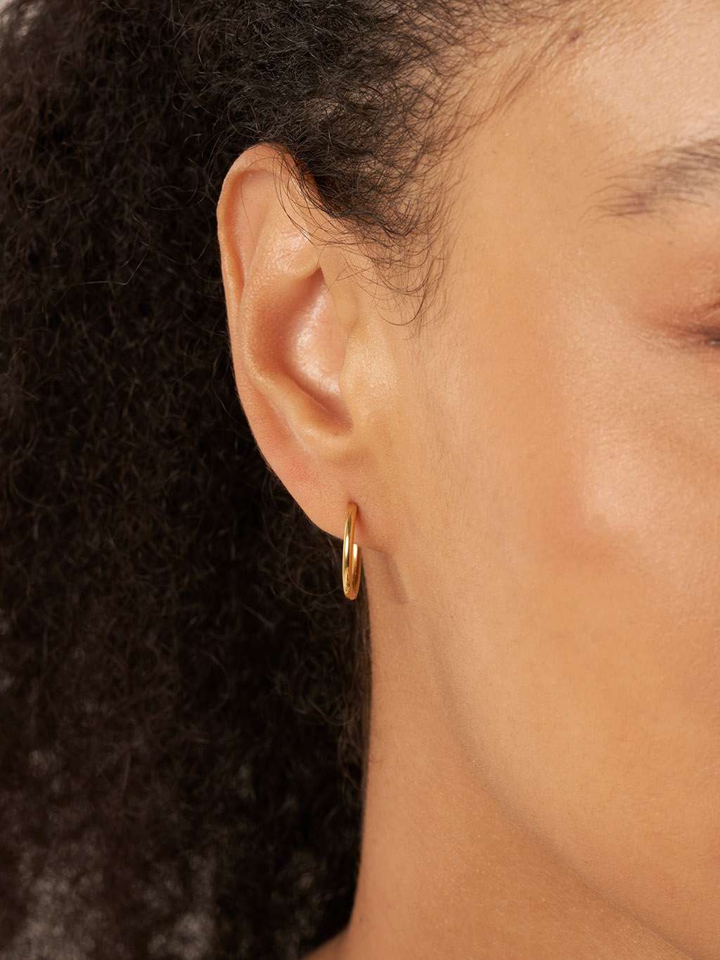 Blank Hoops Ohrringe Small 12mm Gold & Silber - Dorose | Wasserfester Schmuck, 18K vergoldet