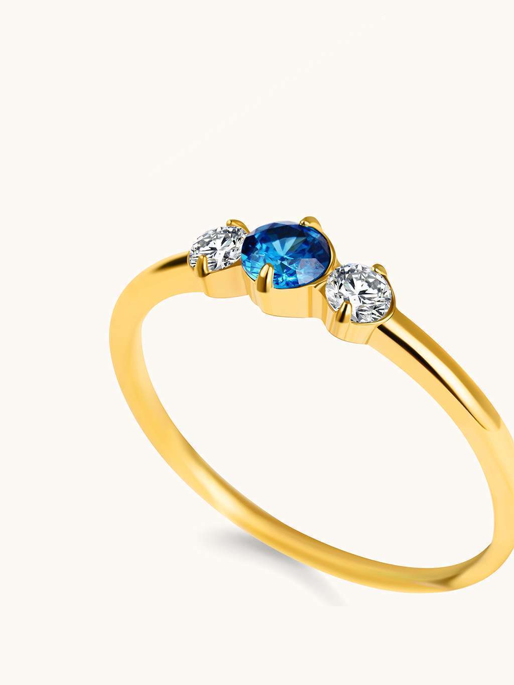 Blau Energy Ring Gold - Dorose | Wasserfester Schmuck, 18K vergoldet