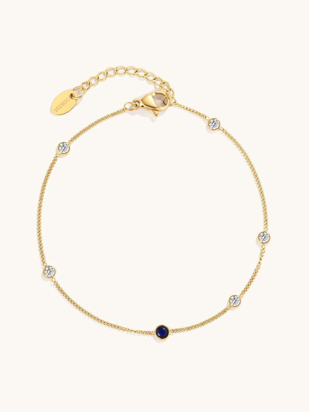 Blue Eye Armband Gold - Dorose | Wasserfester Schmuck, 18K vergoldet