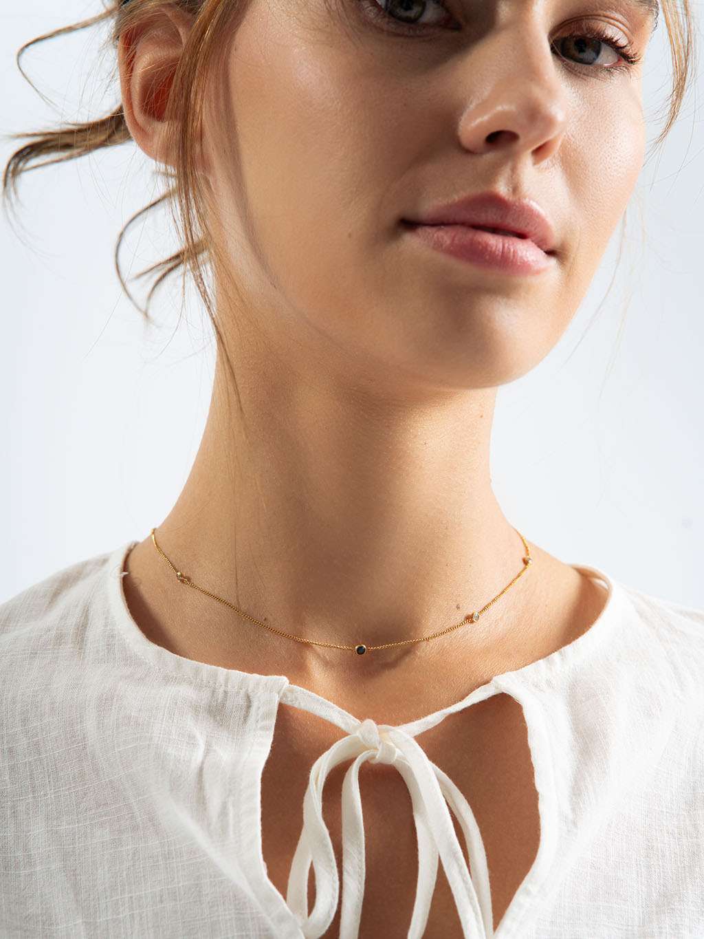 Blue Eye Kette Gold - Dorose | Wasserfester Schmuck, 18K vergoldet