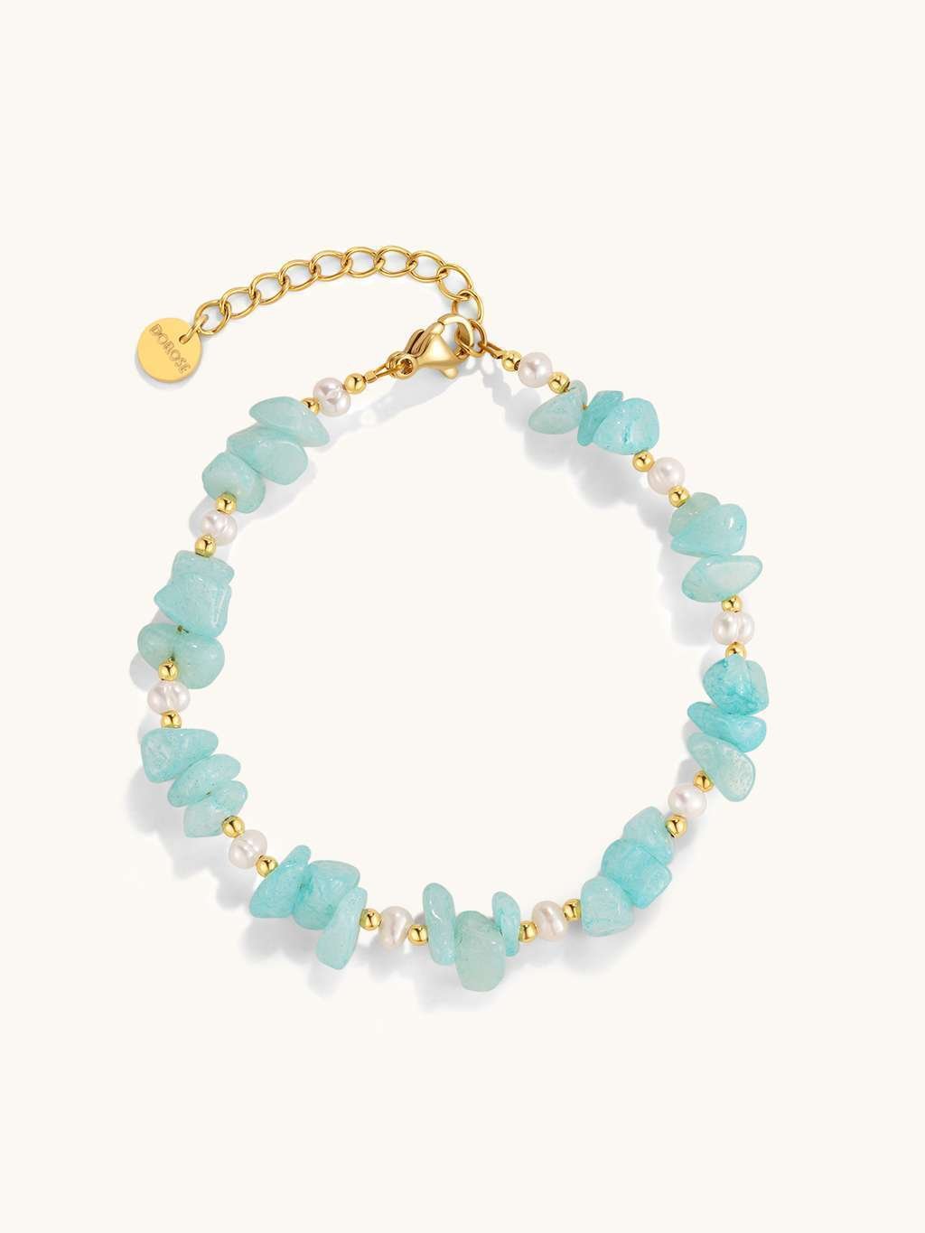 Blue Ocean Pearl Armband Gold - Dorose | Wasserfester Schmuck, 18K vergoldet