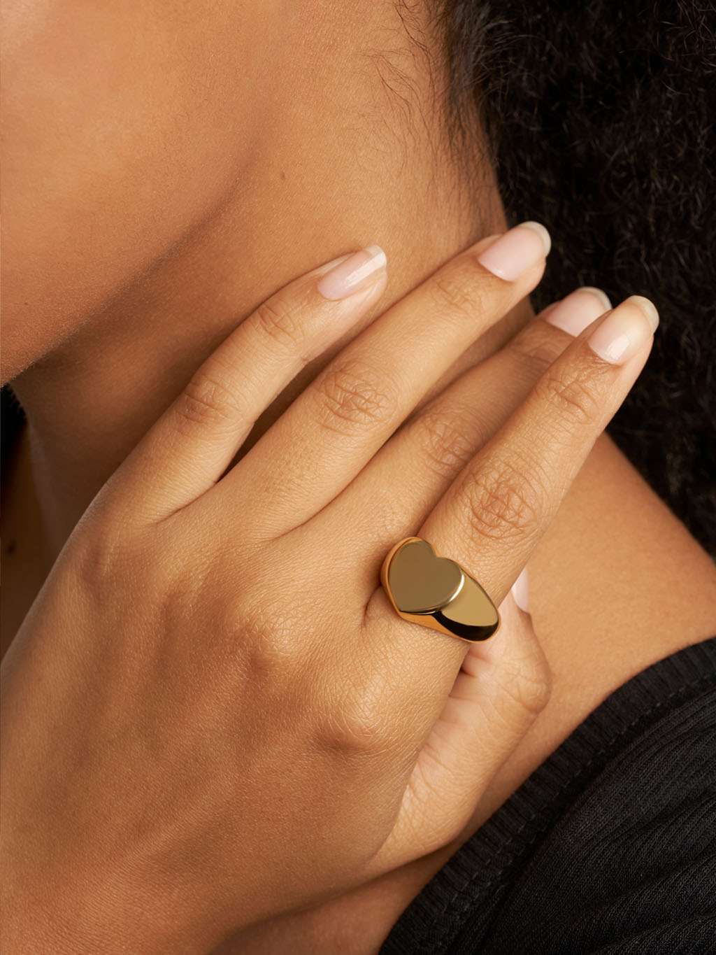 Bold Heart Ring Gold - Dorose | Wasserfester Schmuck, 18K vergoldet