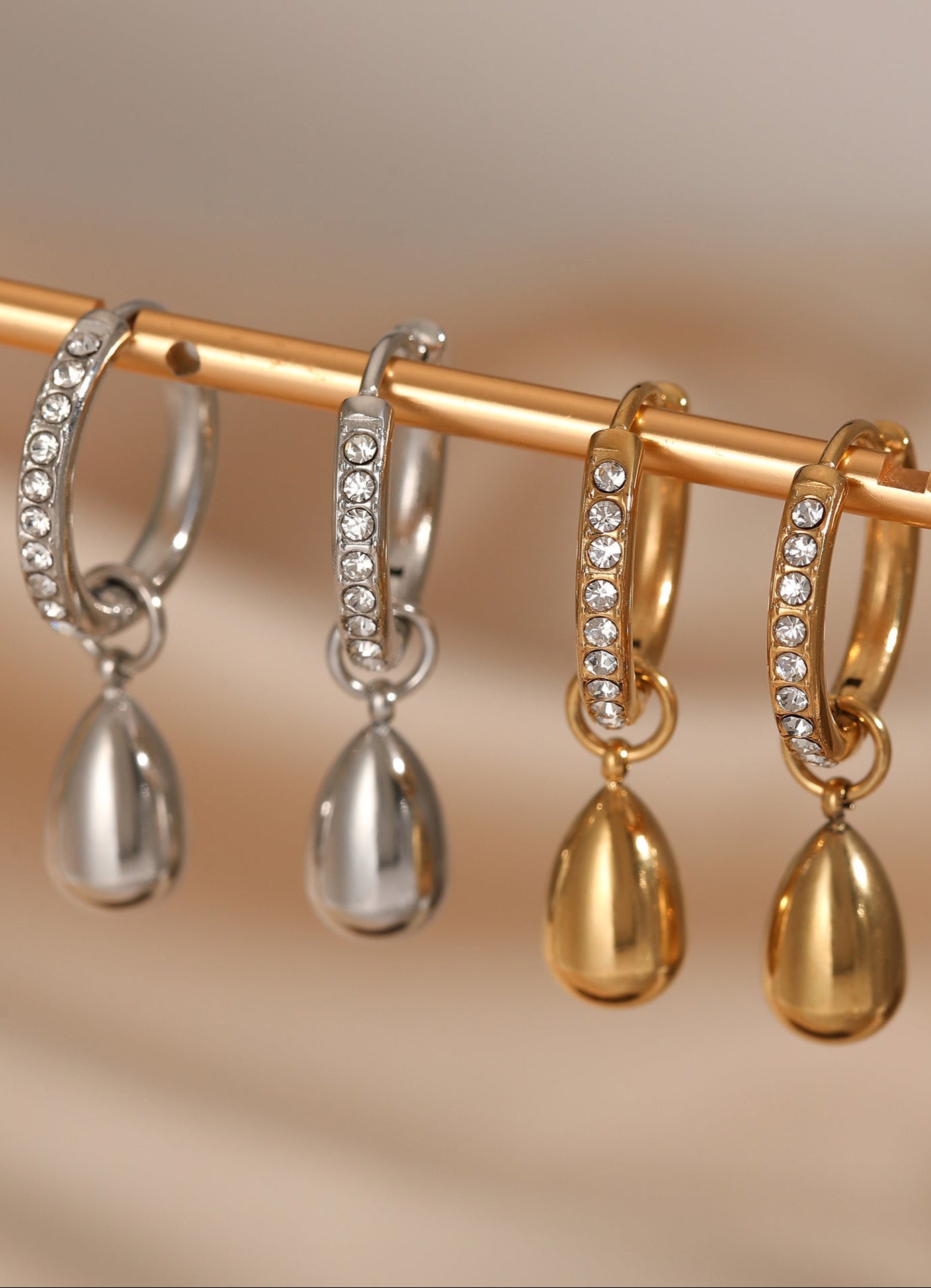 Bright Drop Ohrringe Gold Silber - Dorose | Wasserresistent, kein Verfärben