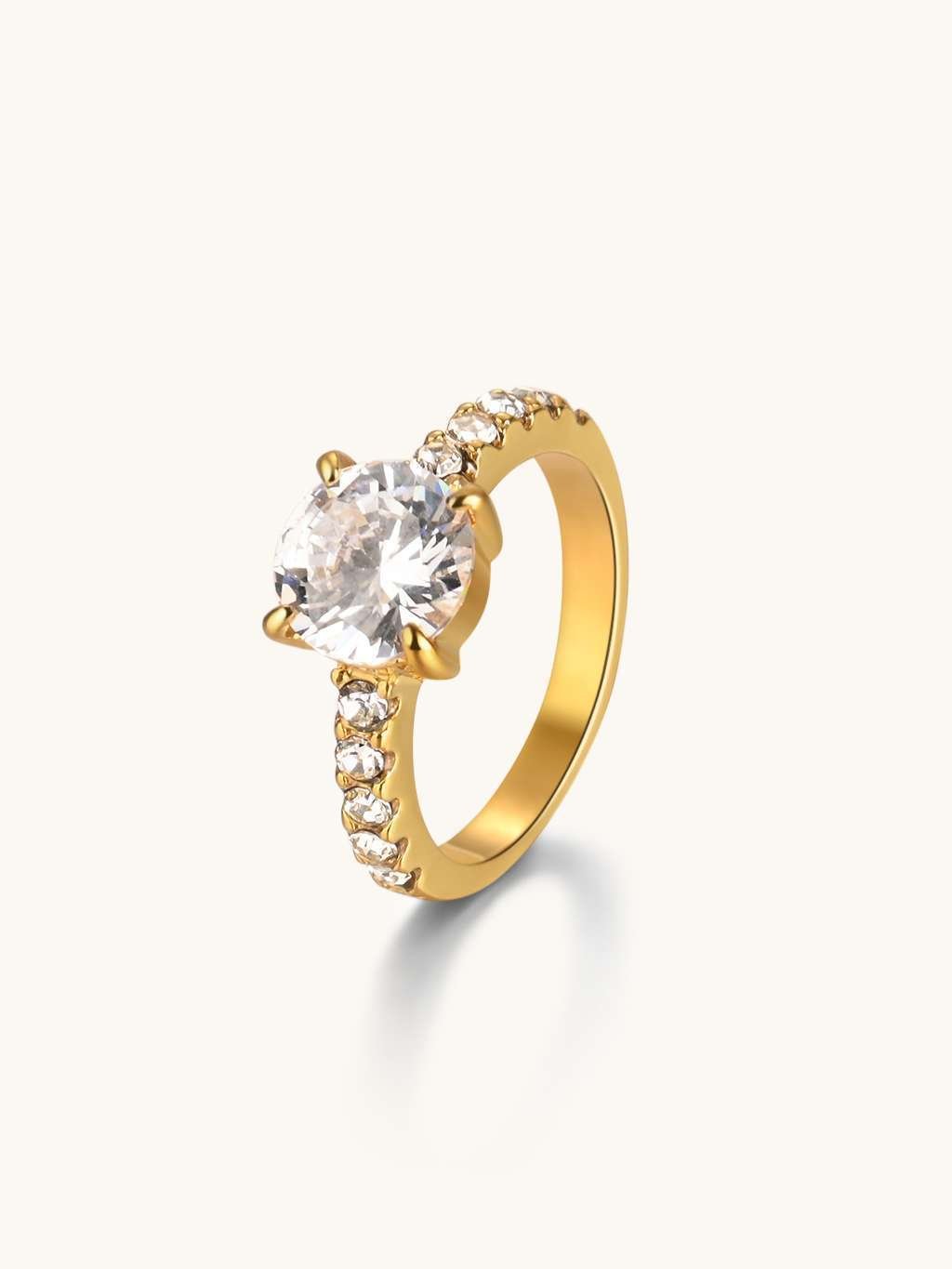 Brilliant Elipse Ring Gold Silber - Dorose | Wasserfester Schmuck, 18K vergoldet