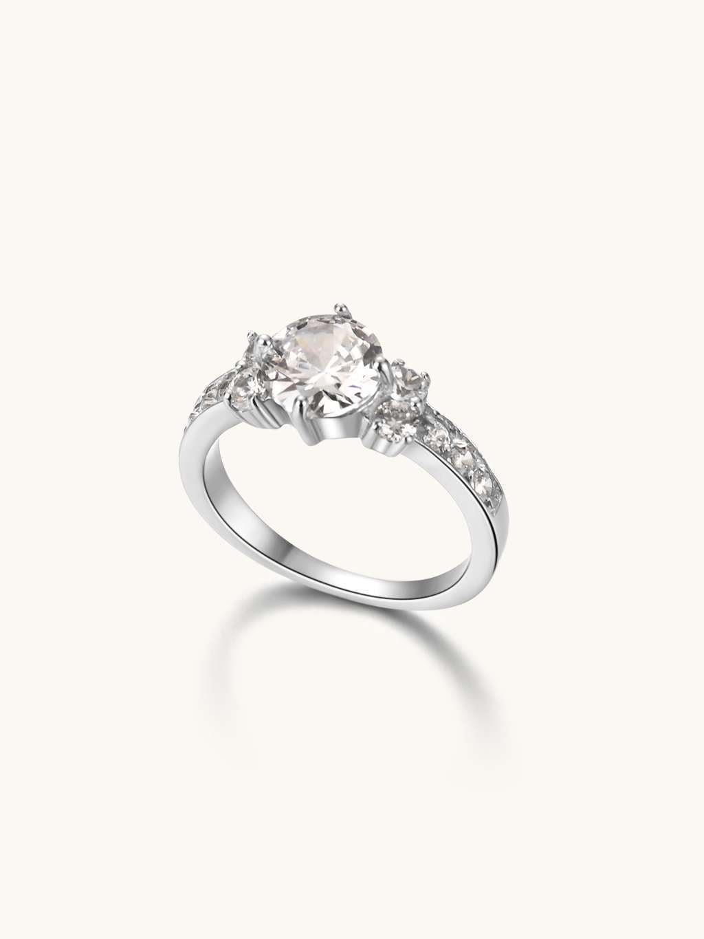 Brilliant Ring Silber - Dorose | Wasserfester Schmuck, 18K vergoldet