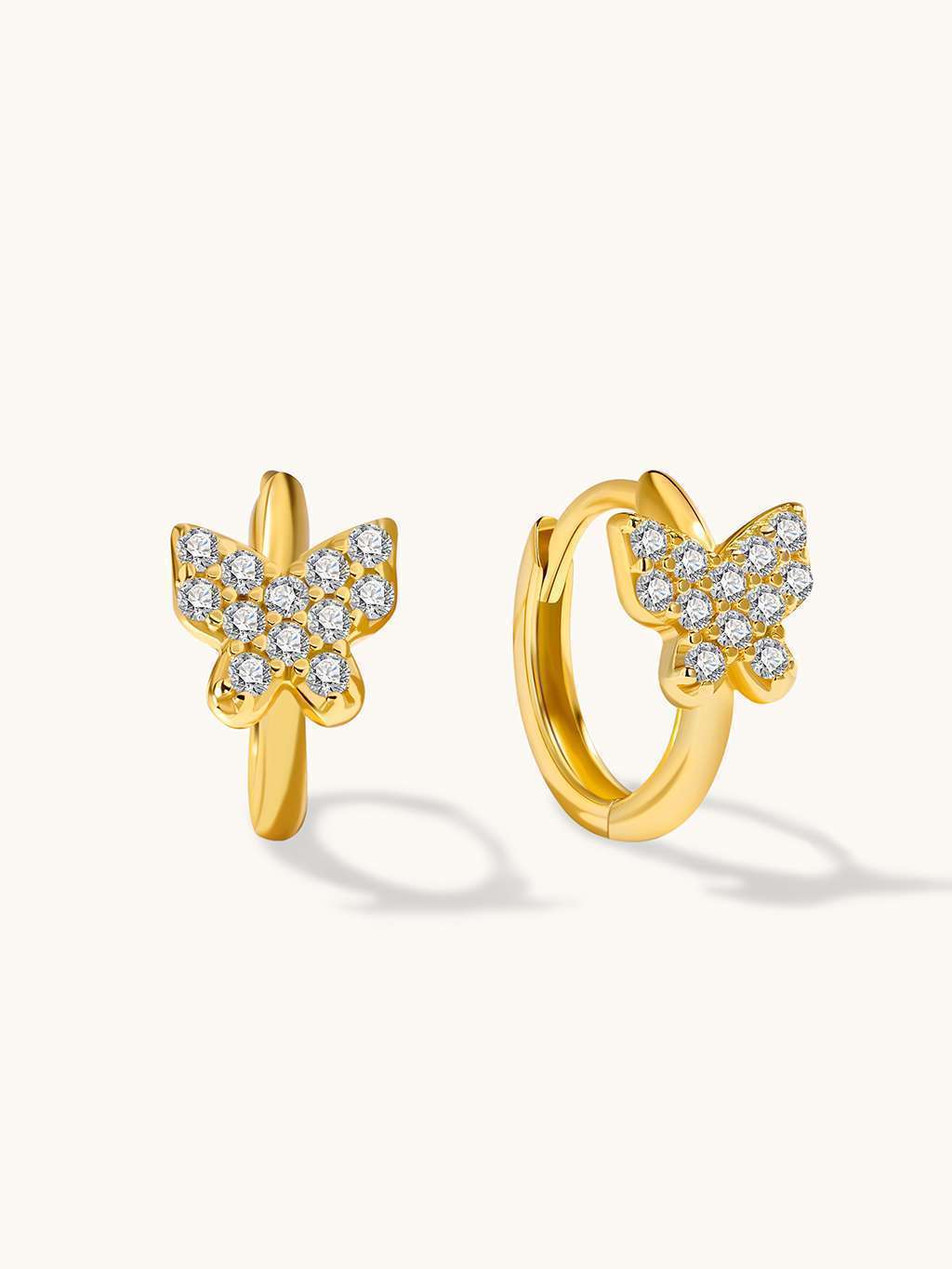 Butterfly Ohrringe Gold - Dorose | Wasserfester Schmuck, 18K vergoldet
