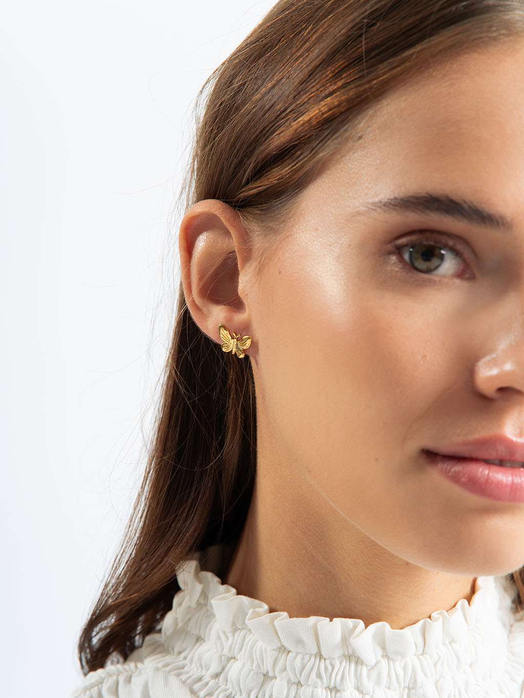 Butterfly Ohrstecker Gold - Dorose | Wasserfester Schmuck, 18K vergoldet