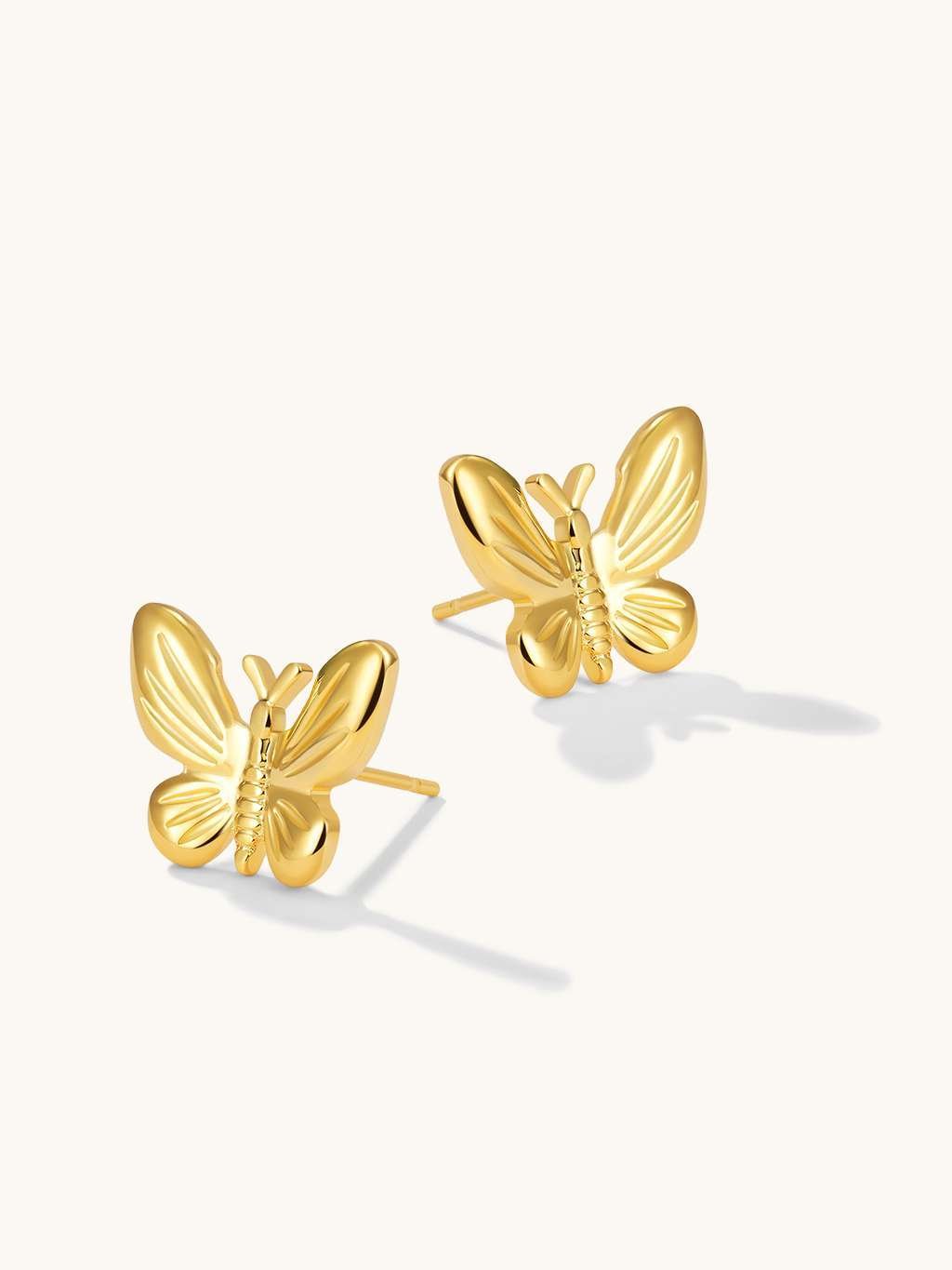 Butterfly Ohrstecker Gold - Dorose | Wasserfester Schmuck, 18K vergoldet