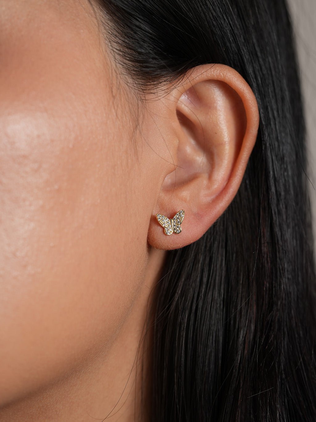 Butterfly Studs Gold - Dorose | Wasserresistent, kein Verfärben